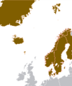 Map of the nordic region