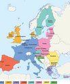 Map in various colours showing the growth of the now-called European Union, from the original six countries of the EEC to 28 members in 2019
